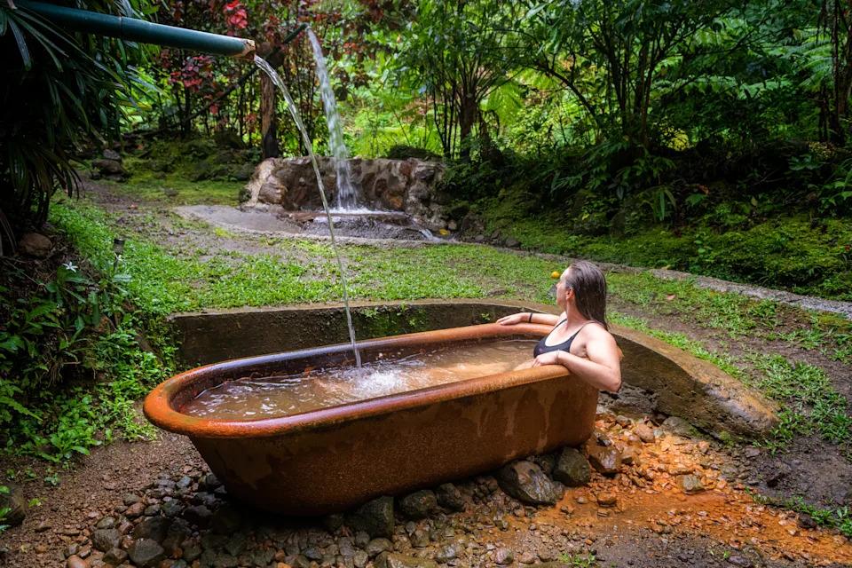 Volcanic hot springs