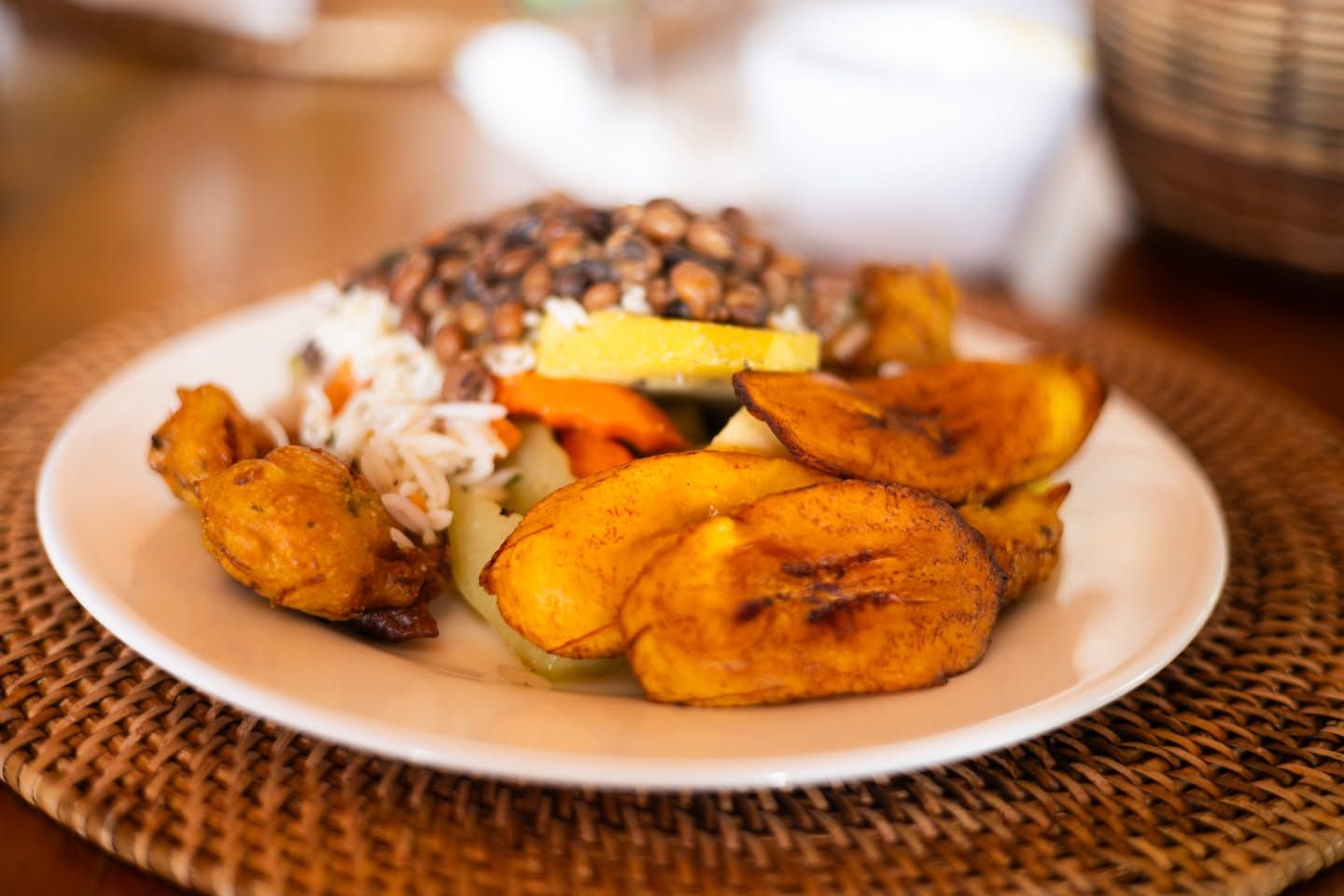 Dominican food: cassava bread and saltfish prepared on the island