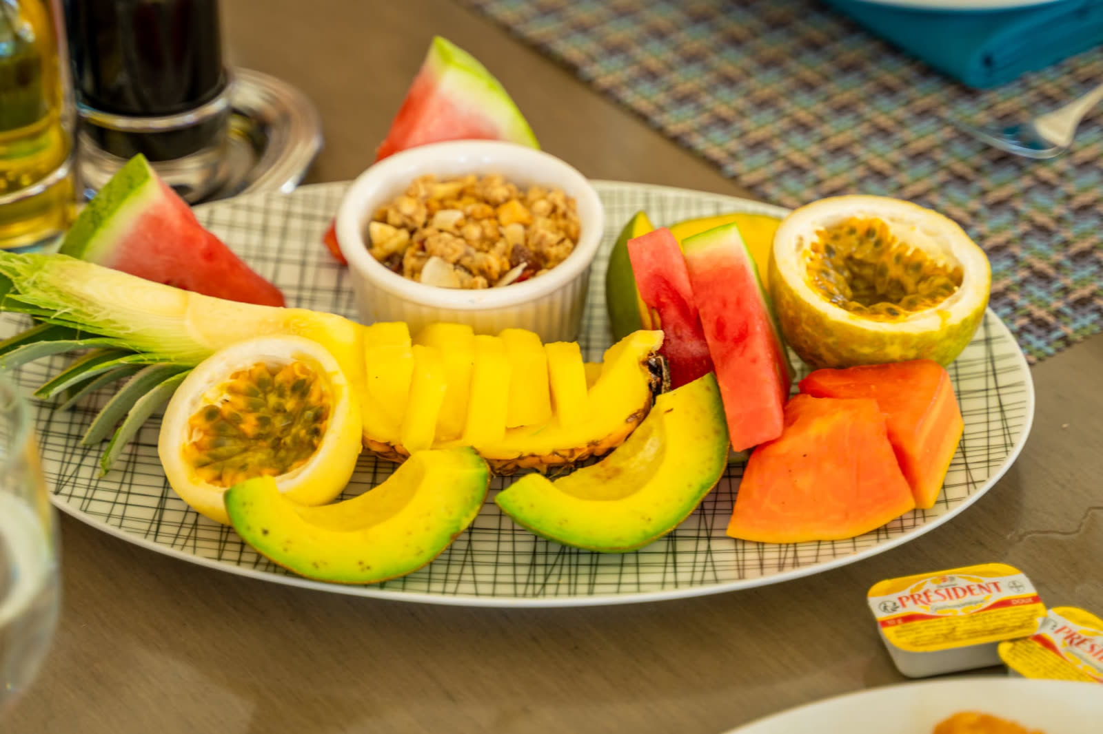 Traditional Kalinago meal served in carved calabash bowls